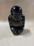 Sitting Black Obsidian Onyx Aztec Figure
