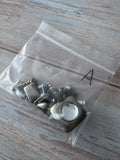 4-Piece Lot of Assorted Silver Tone Earrings (A)