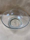 Large Clear Glass Bowl With Rhinestone Strip