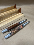 Pair Of Office Pens With Wooden Cases READ DESCRIPTION