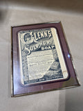 Framed Glenn’s Sulphur Soap Vintage Print