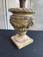 Artificial Pygmy Date Palm in Ornate Resin Urn