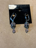 Silver/Pink/Rhinestone Earrings