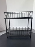 Brightroom Black Metal 2-Tiered Slide Out Organizer