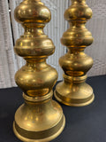 Pair of Large Vintage Brass Altar Candlesticks