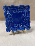 California Pantry Blue Pottery Cheese Plate