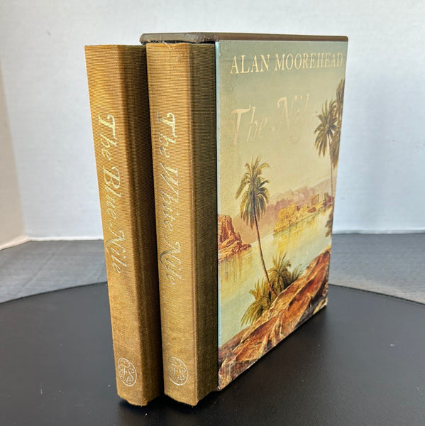 The Nile: The White Nile & The Blue Nile by Alan Moorehead Illustrated 2001 Folio Society 2-Volume Hardcover Book Set in Slipcase