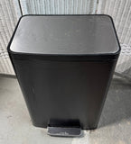 Kohler Black & Stainless Steel Trash Can with Foot Pedal
