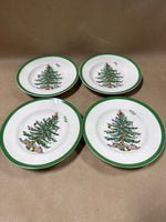 Set Of 7 Spode Christmas Tree Bread & Butter Plates // 2 Sets Available // *** PRICED INDIVIDUALLY ***