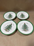 Set Of 7 Spode Christmas Tree Bread & Butter Plates // 2 Sets Available // *** PRICED INDIVIDUALLY ***
