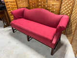 Southwood Red Camel Back Sofa with Arm Covers ***HEAVY ITEM*** READ DETAILS ON P[ICK UP POLICY***