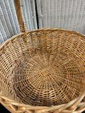 XL Wicker Woven Round Hand Basket with Small Hand Basket