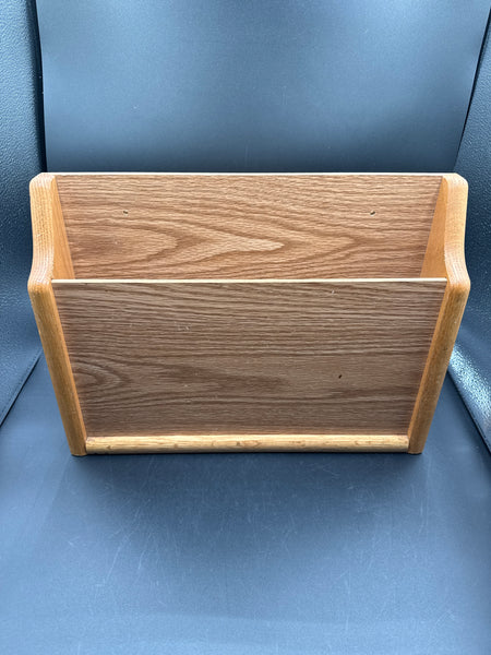 Oak Colored Hanging Magazine/Letter Holder