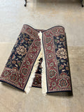 Navy/Red Hand Woven Rug (G), 5 ft 5 in x 3 ft including fringe