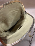 Black Floral Beaded Vintage Handbag