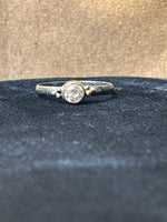 Sterling Ring with Faux Diamond - SIZE 8.25