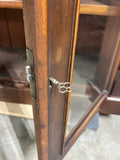 Antique Cabinet with Glass Front Doors, with Key