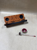 The Wine Connoisseur Set I Thermometer & Silverplate Drip Stopper With Case