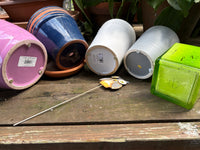 (B)Lot of Five Colorful Planters