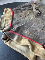 German Leather Vintage Lederhosen with Heart Pockets