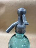 Blue Glass Martin & Freres Cie Soda Bottle With Trigger Spout (B)