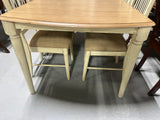 Two Tone Dining Table with Leaf and 6 Chairs ***HEAVY ITEM***READ DETAILS ON PICK UP POLICY***