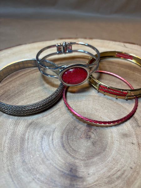 Pink Tone Bracelet Lot