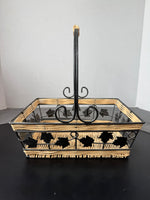 Grapevine Wrought Iron & Wicker Basket