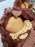 Basket of Cloth/Fabric Dolls, 5 pc