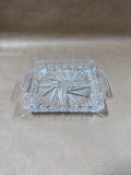 Square Divided Clear Glass Dish