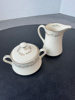 (E) Gorham Rondelle Creamer & Lidded Sugar Bowl