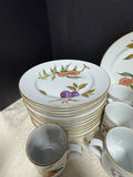 37-Piece Royal Worcester England Evesham Gold Trim China Set