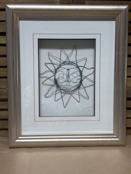 Wire Sun Art; Signed