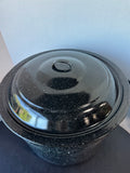 Speckled Enamel Lidded Stock Pot with Interior Canning Rack
