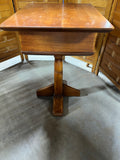 Pedestal Side Table with Drawer