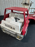 Tonka TFD Vintage Pressed Steel Aerial Ladder Fire Truck with Side Ladders