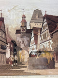 Rothenburg Print of Inlaid Wood by Karl Heinisch