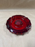 Heavy Ruby Red Fostoria Liberty Coin Glass Ashtray // 2 Available // *** PRICED INDIVIDUALLY ***
