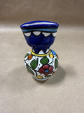 Small Handpainted Crimped Vase