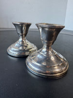 Pair of Sterling Silver Weighted Candlesticks