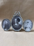 Triple Oval Silver Ornate Picture Frame