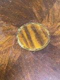 Henredon Round Dining Table with Brass Clawfeet and Inlay; On Casters/NO CHAIRS ***HEAVY ITEM***READ DETAILS ON PICK UP POLICY***