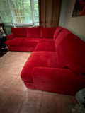 Aquarius LAF Red Sectional Sofa***HEAVY ITEM***READ DETAILS ON PICK UP POLICY***