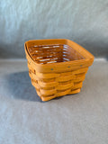 Small Slanted Orange Longaberger Basket With Liner