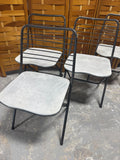 Lot of 4 Cosco Vintage Metal Folding Chairs (2 SETS AVAILABLE—PRICED INDIVIDUALLY AT $25 EACH SET)