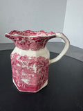 (PP) Mason’s England Vista Pink China 22oz Fenton Jug with Wide Band