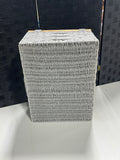 Gray Woven Rope/String Style Basket with Wooden Handles