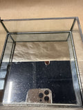 Metal And Glass Mirrored Jewelry Box With Bicycle — Signed By Artist