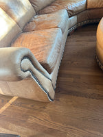 Leather Sectional Sofa with Ottoman***HEAVY ITEM***
