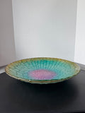 Glittery Multicolored XL Reverse Painted Glass Console Bowl